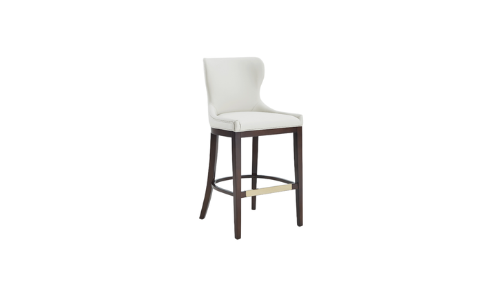 Manhattan Comfort Blair Wood Upholstered Barstool-Jennifer Furniture
