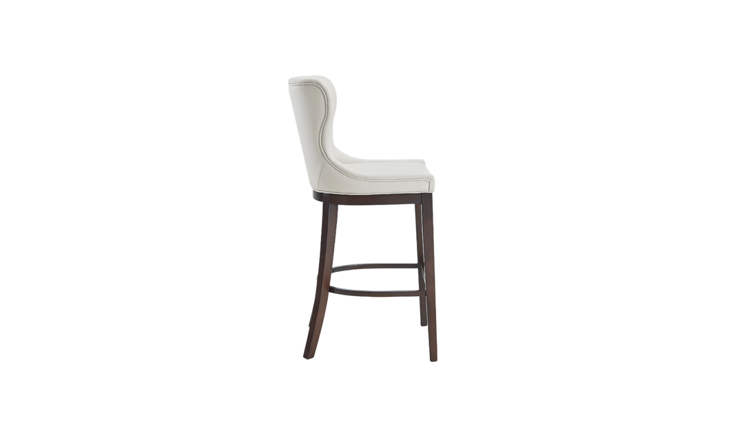 Manhattan Comfort Blair Wood Upholstered Barstool-Jennifer Furniture