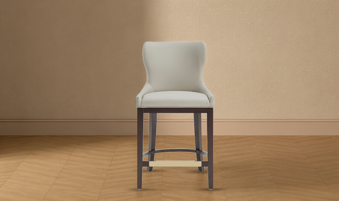 Manhattan Comfort Blair Wood Upholstered Counter Stool-Jennifer Furniture
