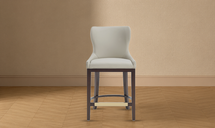 Manhattan Comfort Blair Wood Upholstered Counter Stool-Jennifer Furniture