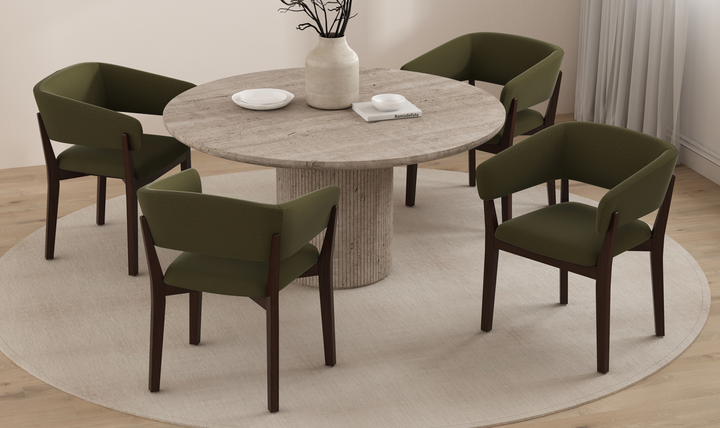 Manhattan Comfort Blake Faux Fabric Mohair Wood Base Armchair