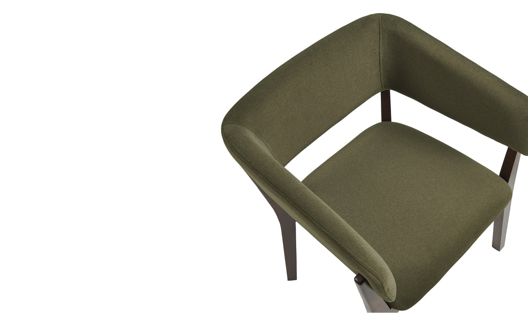 Manhattan Comfort Blake Faux Fabric Mohair Wood Base Armchair