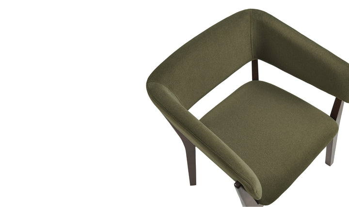 Manhattan Comfort Blake Faux Fabric Mohair Wood Base Armchair