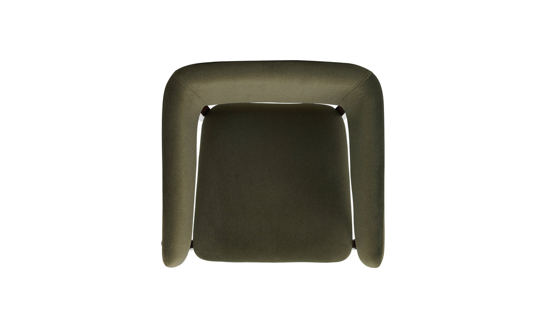 Manhattan Comfort Blake Faux Fabric Mohair Wood Base Armchair