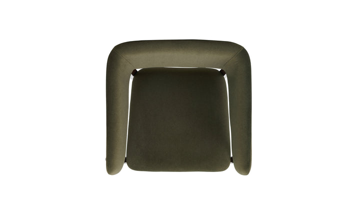 Manhattan Comfort Blake Faux Fabric Mohair Wood Base Armchair