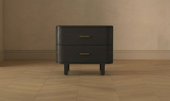 Manhattan Comfort Solara Wooden Nightstand With Two-Drawers