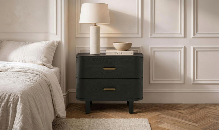 Manhattan Comfort Solara Wooden Nightstand With Two-Drawers