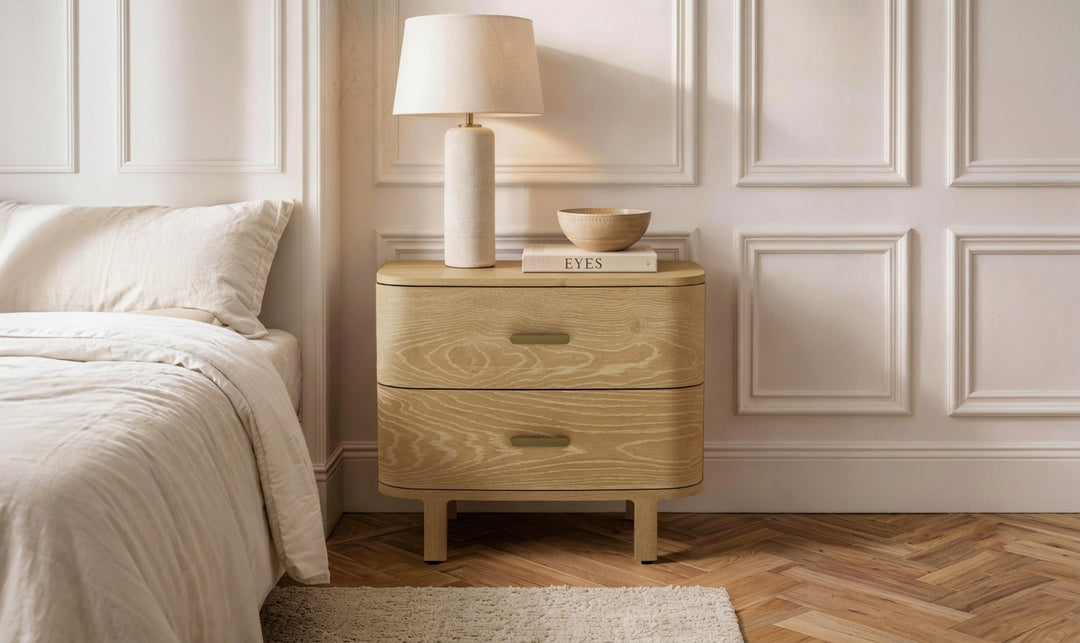 Manhattan Comfort Solara Wooden Nightstand With Two-Drawers