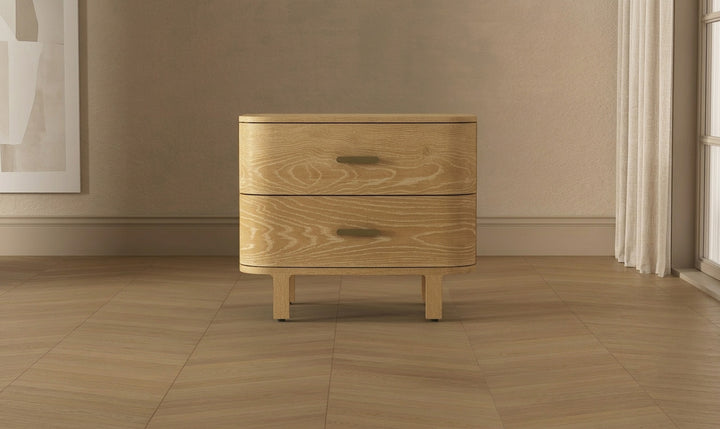 Manhattan Comfort Solara Wooden Nightstand With Two-Drawers