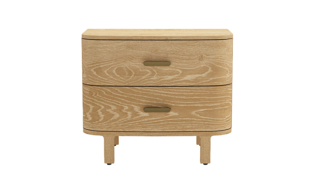 Manhattan Comfort Solara Wooden Nightstand With Two-Drawers