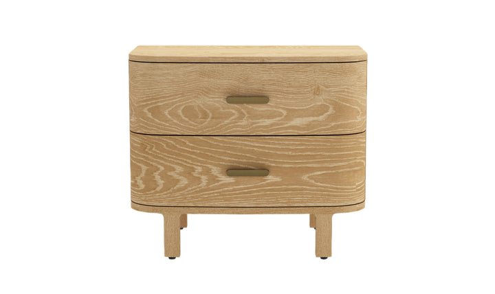 Manhattan Comfort Solara Wooden Nightstand With Two-Drawers