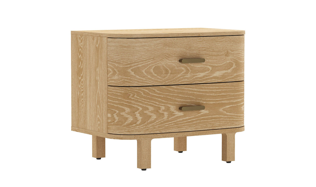 Manhattan Comfort Solara Wooden Nightstand With Two-Drawers