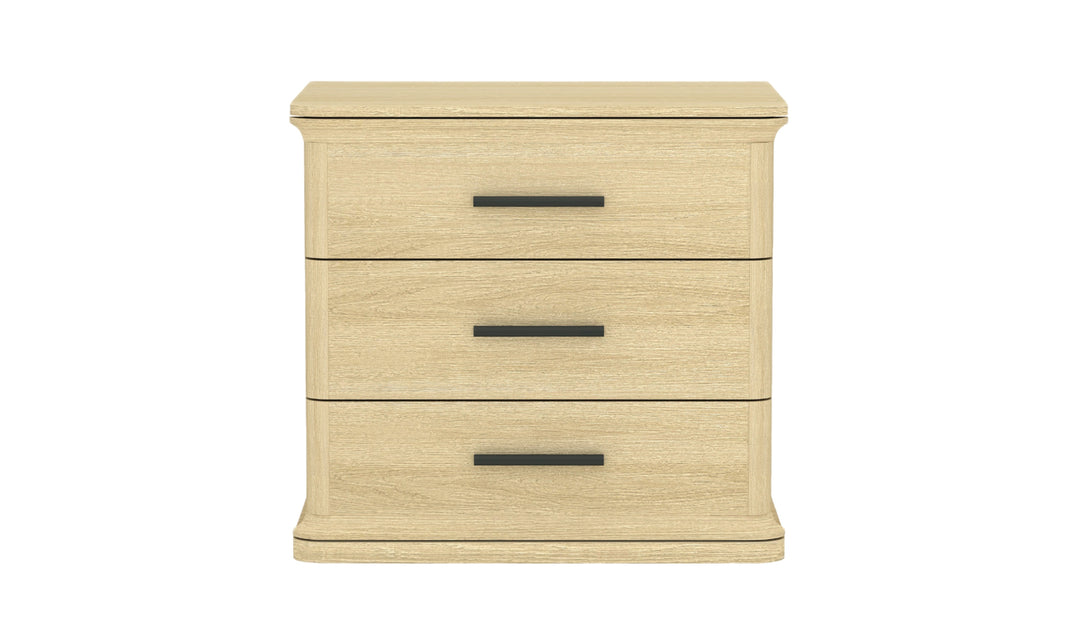 Manhattan Comfort Clifford Wooden Nightstand With Three Drawers- Jennifer Furniture