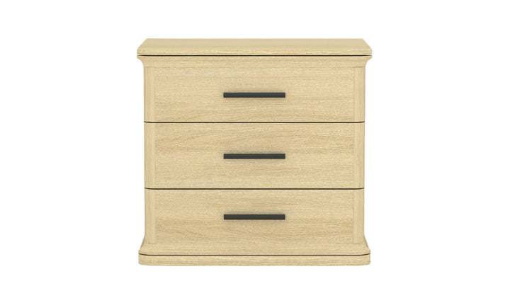 Manhattan Comfort Clifford Wooden Nightstand With Three Drawers- Jennifer Furniture