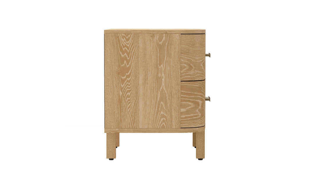 Manhattan Comfort Solara Wooden Nightstand With Two-Drawers