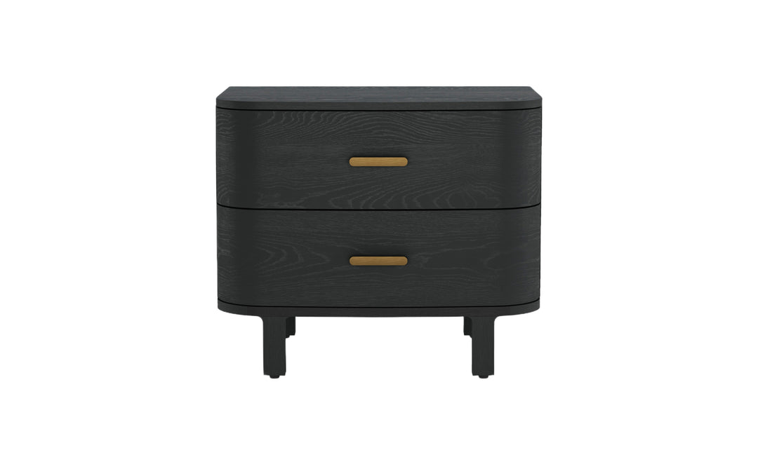 Manhattan Comfort Solara Wooden Nightstand With Two-Drawers