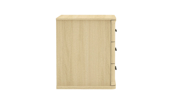 Manhattan Comfort Clifford Wooden Nightstand With Three Drawers- Jennifer Furniture