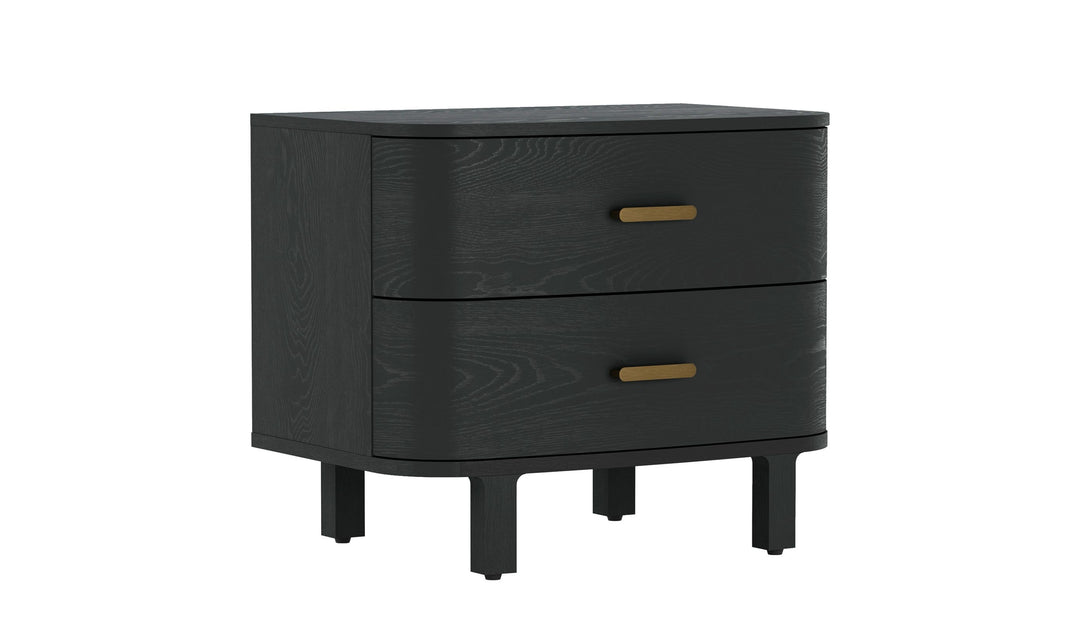 Manhattan Comfort Solara Wooden Nightstand With Two-Drawers