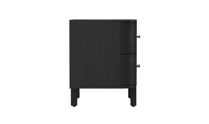 Manhattan Comfort Solara Wooden Nightstand With Two-Drawers