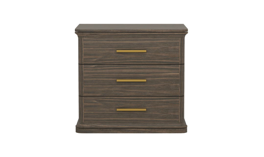 Manhattan Comfort Clifford Wooden Nightstand With Three Drawers- Jennifer Furniture