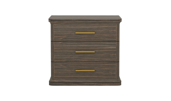 Manhattan Comfort Clifford Wooden Nightstand With Three Drawers- Jennifer Furniture