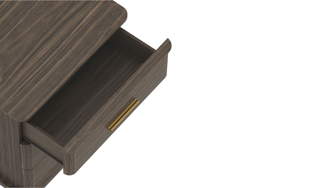 Manhattan Comfort Clifford Wooden Nightstand With Three Drawers- Jennifer Furniture