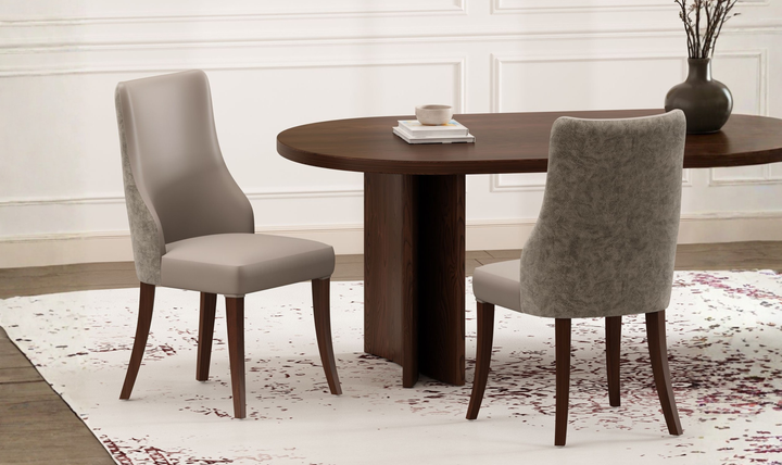Manhattan Comfort Connie Wood Vegan Leather and Velvet Accent Chair With Set of Two-Jennifer Furniture