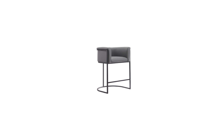 Manhattan Comfort Cosmopolitan Metal Upholstered Counter Stool-Jennifer Furniture