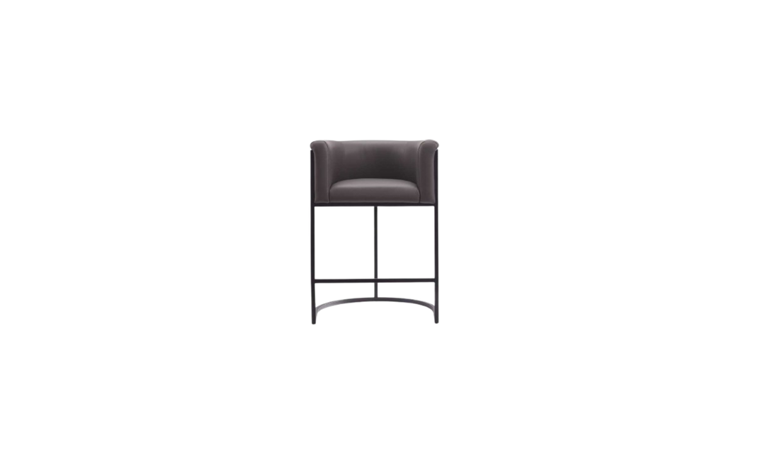 Manhattan Comfort Cosmopolitan Metal Upholstered Counter Stool-Jennifer Furniture