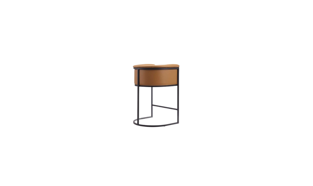 Manhattan Comfort Cosmopolitan Metal Upholstered Counter Stool-Jennifer Furniture