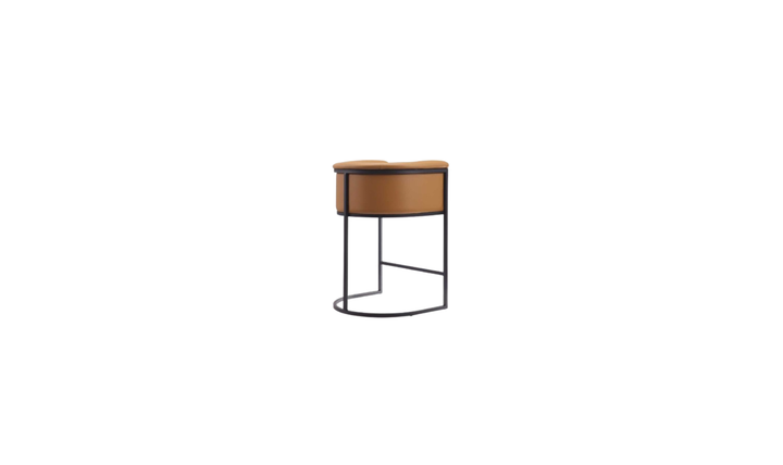 Manhattan Comfort Cosmopolitan Metal Upholstered Counter Stool-Jennifer Furniture