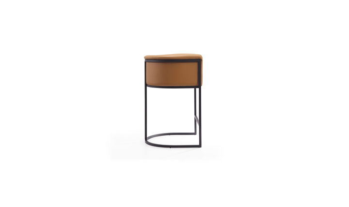 Manhattan Comfort Cosmopolitan Metal Upholstered Counter Stool-Jennifer Furniture