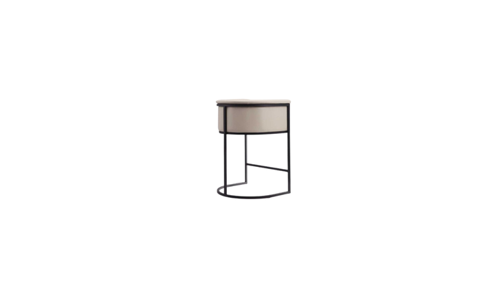 Manhattan Comfort Cosmopolitan Metal Upholstered Counter Stool-Jennifer Furniture