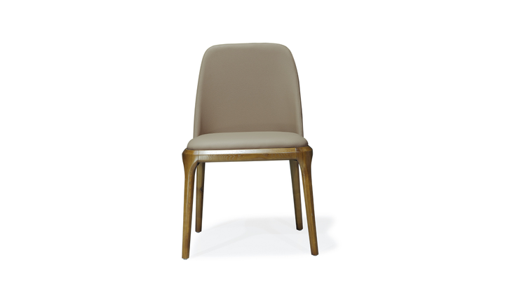 Manhattan Comfort Courding Vegan Leather Wood Dining Chair-Jennifer Furniture