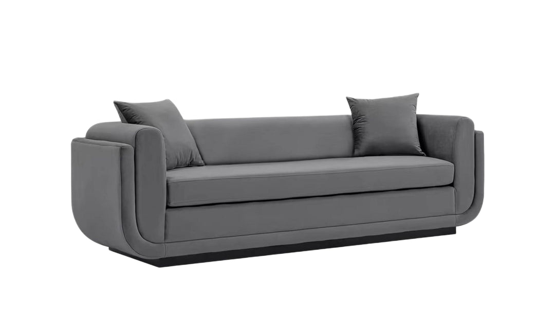 Manhattan Comfort Edmonda Velvet Upholstered Sofa-JenniferFurniture