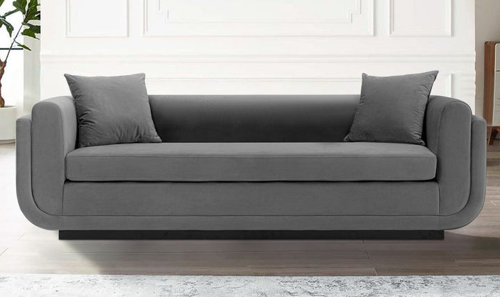 Manhattan Comfort Edmonda Velvet Upholstered Sofa-JenniferFurniture