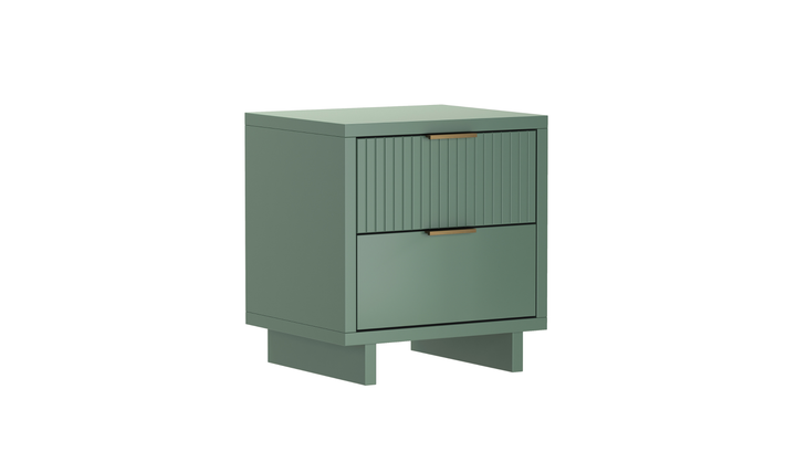 Manhattan Comfort Elara Wooden Nightstand Two Drawers