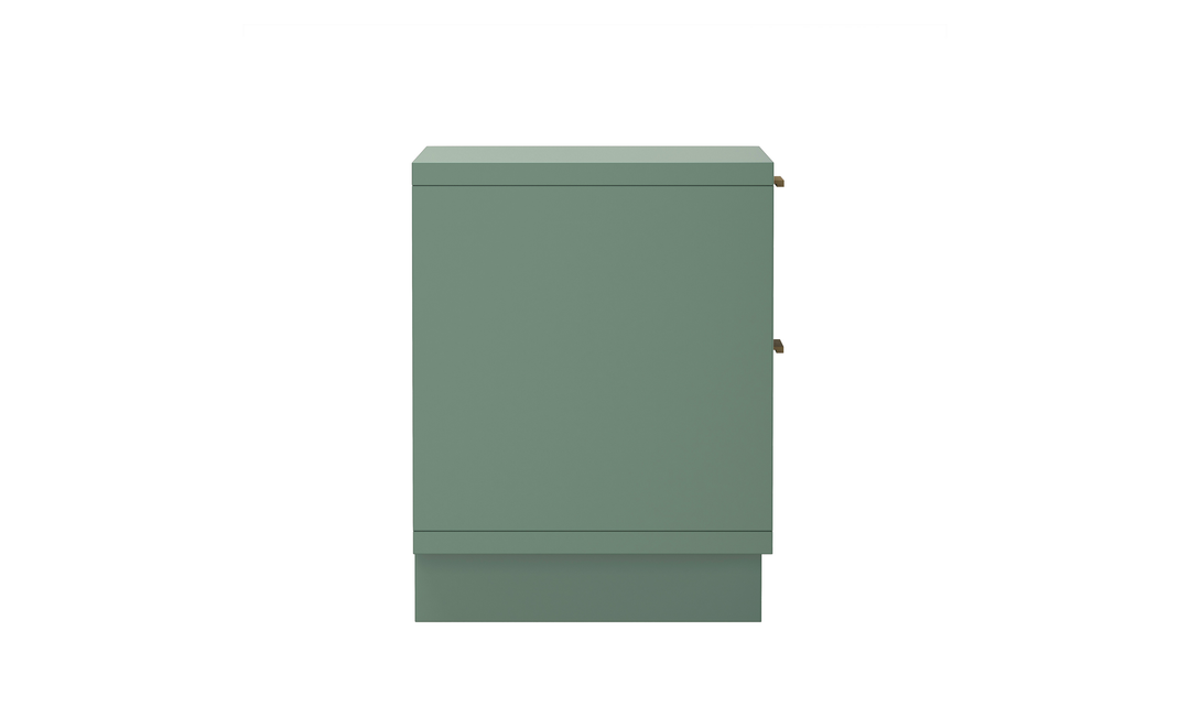 Manhattan Comfort Elara Wooden Nightstand Two Drawers
