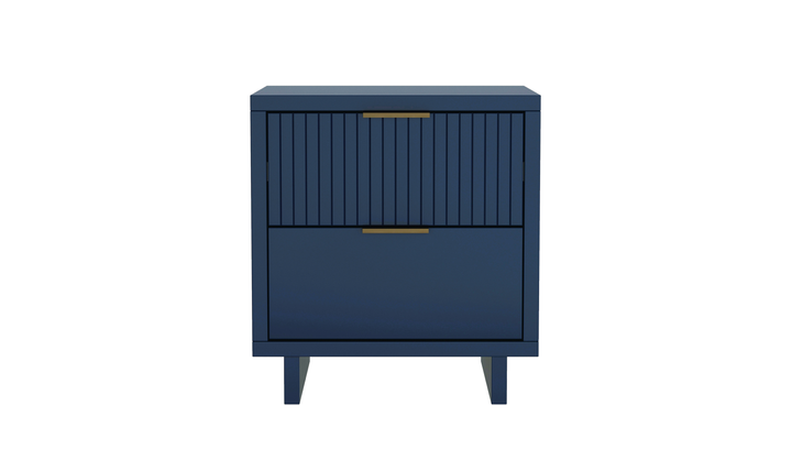 Manhattan Comfort Elara Wooden Nightstand Two Drawers