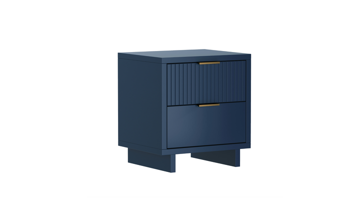Manhattan Comfort Elara Wooden Nightstand Two Drawers