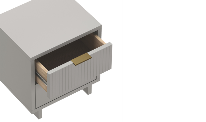 Manhattan Comfort Elara Wooden Nightstand Two Drawers