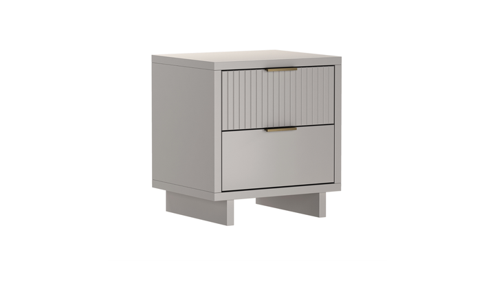 Manhattan Comfort Elara Wooden Nightstand Two Drawers