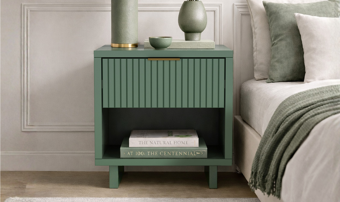 Manhattan Comfort Elara Wooden Nightstand With Drawer