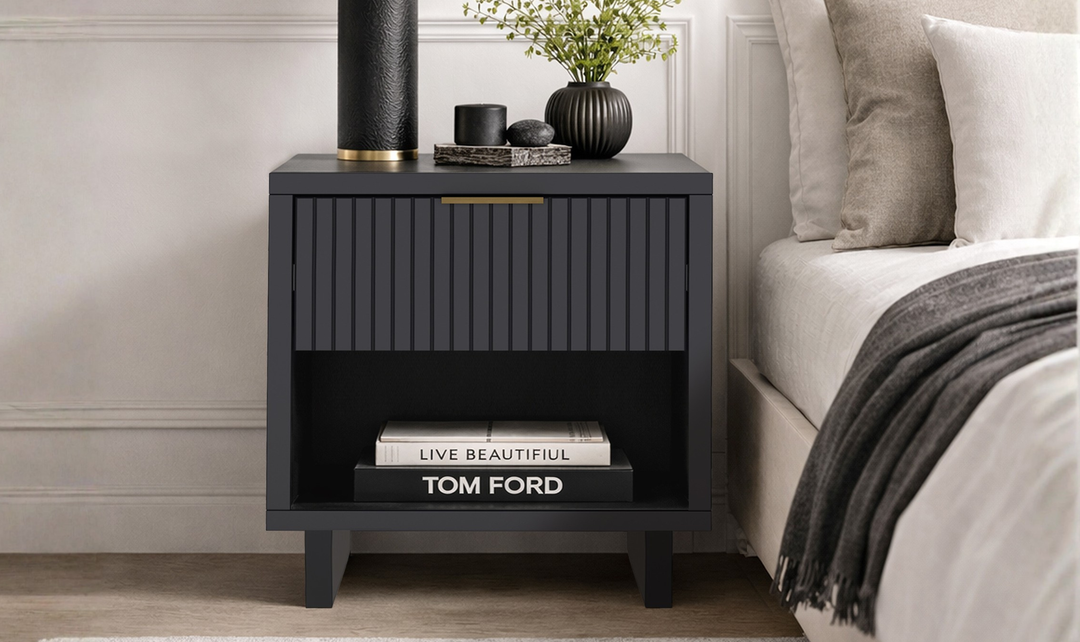 Manhattan Comfort Elara Wooden Nightstand With Drawer