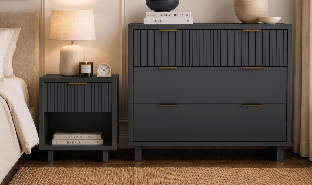 Manhattan Comfort Elara Wooden Nightstand With Drawer