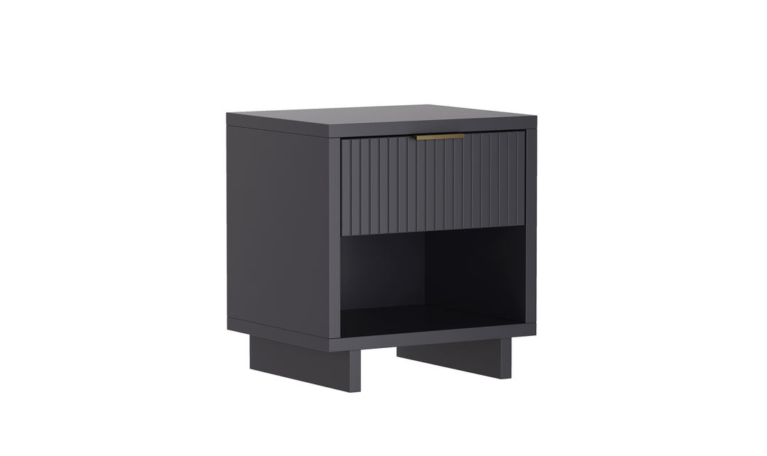 Manhattan Comfort Elara Wooden Nightstand With Drawer