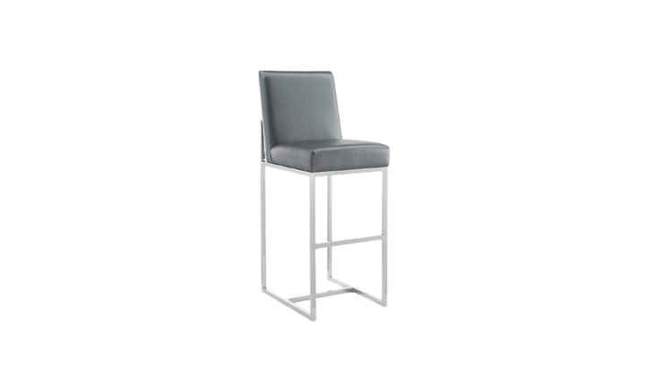 Manhattan Comfort Element Metal Upholstered Barstool-Jennifer Furniture