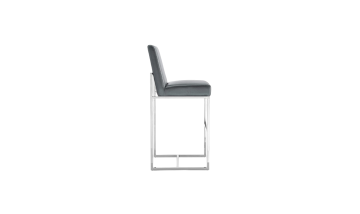Manhattan Comfort Element Metal Upholstered Barstool-Jennifer Furniture