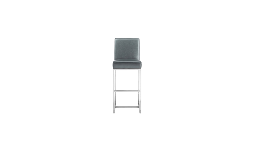 Manhattan Comfort Element Metal Upholstered Barstool-Jennifer Furniture