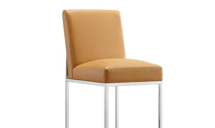 Manhattan Comfort Element Metal Upholstered Counter Stool